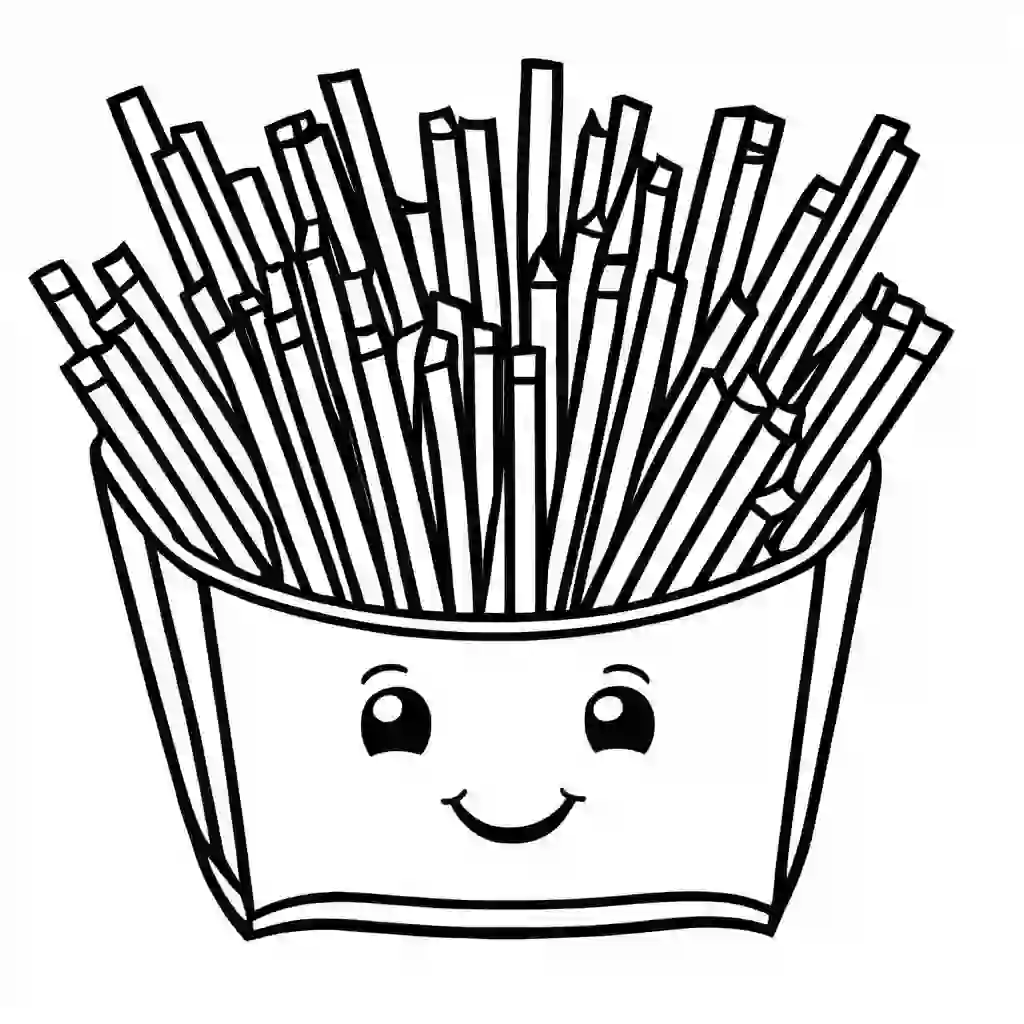 Fries coloring pages